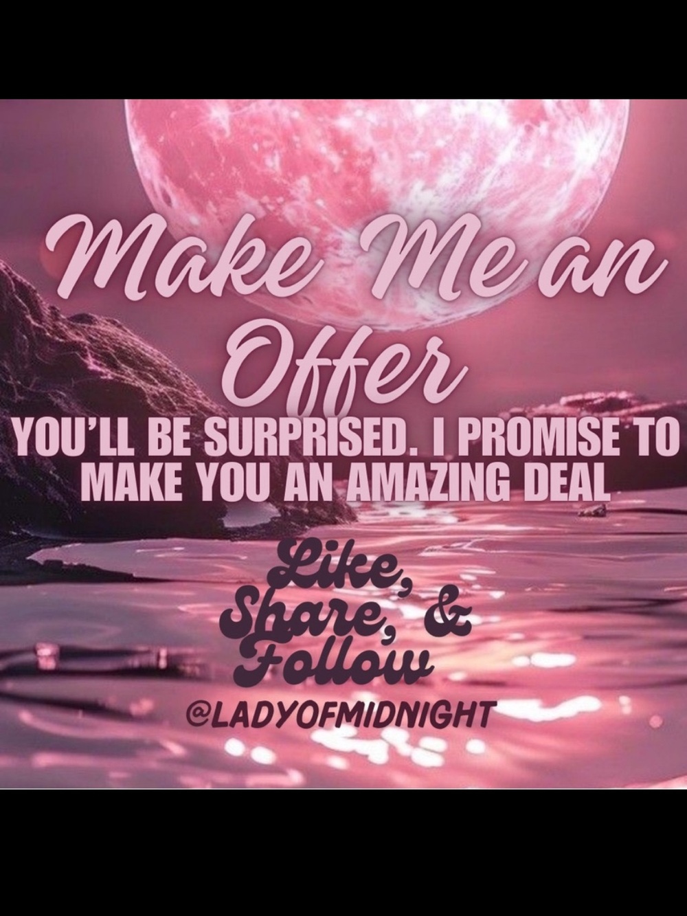 MAKE ME AN OFFER :) I’ll work with you to make a deal that you’re happy with!